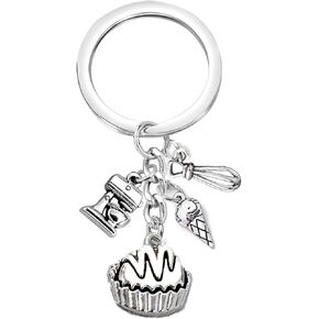 Christmas Gifts for Bakers Baking Culinary Gift for Chefs Baking Keychain Thank You Appreciation Cooking Gifts Pastry Chef Graduation Present for Student Cupcake Key chain for Baking Lover in Kuwait