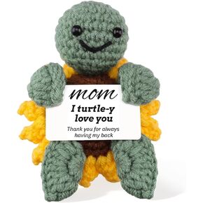 هدايا عيد الأم للأم من ابنتها، هدايا أمي المضحكة، هدايا عيد ميلاد للأم والجدة، حشوات كروشيه مصنوعة يدويًا صغيرة إيجابية لعيد الميلاد، أفكار هدايا سانتا السرية (عباد الشمس-السلحفاة-أمي) in Kuwait