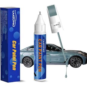 طلاء اللمس الأزرق للسيارات، قلم لمس طلاء السيارة للخدوش العميقة، قلم إصلاح خدوش السيارة مزيل الخدوش التلقائي لسهولة الاستخدام والإصلاح (أزرق جليدي) in Kuwait