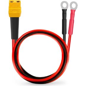 XT90 إلى O كابل طرفي حلقي 5FT 10AWG XT90H ذكر إلى O حلقة موصل كابل لبطارية ليبو RC FPV سباق الطائرة بدون طيار محطة الطاقة الشمسية in Kuwait