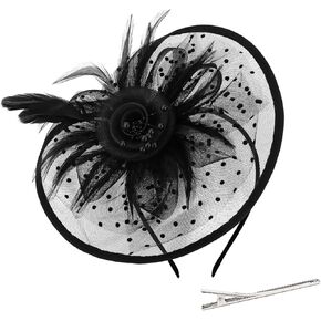 YISSION Fascinator Hat with Headband and Clip for Wedding, Tea Party, Cocktail, Church, Races, Costume Party in Kuwait