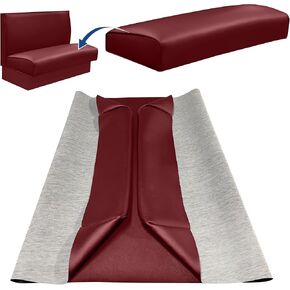 Commercial Grade Restaurant Booth Vinyl Seat Bottom Replacement Cover - Custom Fit, Heavy-Duty, DIY Staple-On Installation (Black) in Saudi Arabia