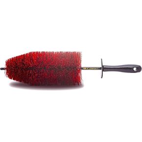 فرشاة كبيرة - أحمر - منظف إطارات العجلات للسيارات والدراجات والشاحنات والدراجات النارية والمركبات الأخرى. أداة تفصيل تلقائية مضادة للخدش، تصل بسهولة إلى الزوايا والكرانيز in Kuwait