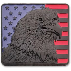 American Flag Sticker Badge Bald Eagles Metal Car Stickers USA US Flags Emblem Eagle Car Decals Bumper Stickers for Car Truck Vehicles Hawk Eagle Decal (Blue Sliver) in Kuwait