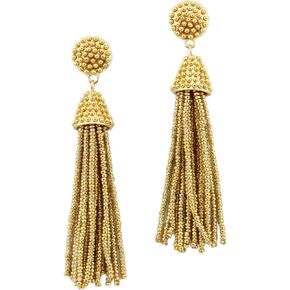 stylesilove Womens Fashion Handmade Beaded Pearl Seed Beads Tassels Long Earrings in Kuwait