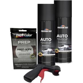 Compatible With 2018 Toyota Magnetic Gray (1G3) Factory Matched High Gloss Basecoat Clearcoat Aerosol - Touch Up Paint Kit Includes Trigger & Prep Wipe in Kuwait