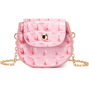 حقيبة سهرة صغيرة الحجم من جلد التمساح المنقوش صغيرة الحجم للنساء، إكسسوار أنيق للأساسيات | ملحق صغير الحجم وأنيق للضروريات in Kuwait