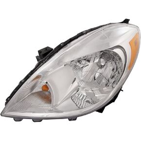 HEADLIGHTSDEPOT Headlight Compatible with Nissan Versa 2012-2014 Sedan Left Driver Side Halogen Headlamp with Chrome Housing and Bulb in Kuwait