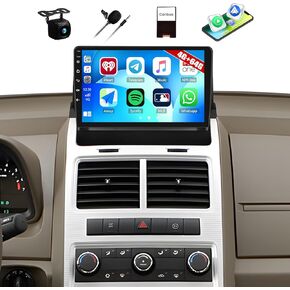 2G+64G Car Stereo Radio for Dodge Journey 2009 2010 2011 with Wireless CarPlay Android Auto Android 13 Head Unit 9" Touchscreen Car Radio with WiFi/GPS Bluetooth FM/RDS Radio AHD Backup Camera in Saudi Arabia