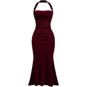 Women's 2024 Elegant Summer Bodycon Long Dress Backless Sleeveless Dress For Sexy Dresses in Saudi Arabia