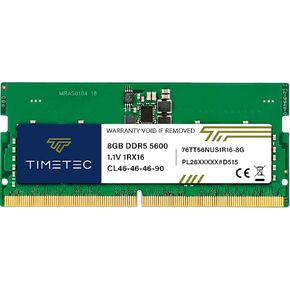 Timetec 32GB KIT(2x16GB) DDR5 4800MHz PC5-38400 Unbuffered Non-ECC 1.1V CL40 1Rx8 Single Rank 262 Pin SODIMM Laptop Memory RAM Module Upgrade (32GB KIT(2x16GB)) in Kuwait