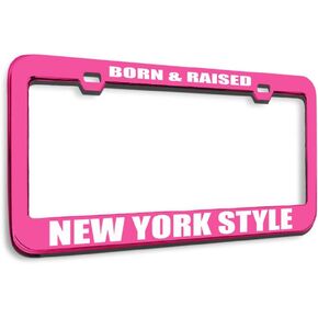إطار لوحة ترخيص معدني ولد أثار نيويورك نمط حامل العلامة اكسسوارات السيارات أسود 2 ثقوب 1 الإطار in Kuwait