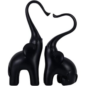 تماثيل الفيل المحبة لديكور المنزل، تماثيل الفيل الصغيرة في الحب للنساء، كائنات زخرفية على شكل قلب لنحت الفيل لديكور رف الكتب (ذهبي) in Kuwait