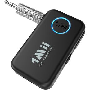 1Mii LDAC Bluetooth Aux Adapter for Car, Wireless Bluetooth 5.3 Receiver with Volume Control, 8H Battery Life, Hands Free Calls, Use in Car/Home Stereo/Wired Headphones/Speaker in Saudi Arabia