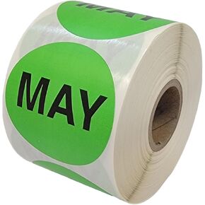 LABELSANDMORE Months of The Year - May (May) Labels Inventory Month Adhesive Stickers 2" Round, 500 PCS in Kuwait