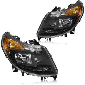 5 Pins Headlight Assembly w/o DRL Compatible with Dodge RAM Promaster 1500 2500 3500 2014-2022 Headlamp, Replacement for 4725944AJ 4725945AJ, Chrome Housing Amber Corner in Saudi Arabia