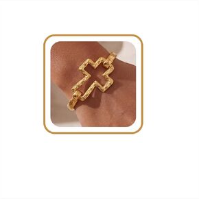 Moodear Chunky Gold Bangle Bracelets for Women – 14K Gold Plated Statement Cuff Bracelet, Trendy Fashion Jewelry Bangles Gifts for Her in Saudi Arabia