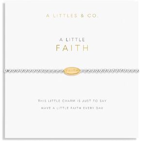 A LITTLE FAITH Silver & Gold-Tone Plated Bracelet 6 7/8" stretch in Saudi Arabia