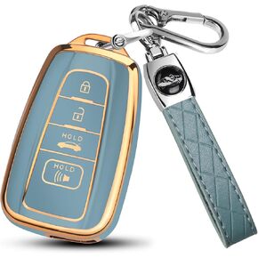 for Toyota RAV4 Key Fob Cover with Keychain, Soft TPU Key Shell Compatible with Toyota 4Runner Camry RAV4 Highlander Avalon C-HR Corolla GT86 Premium (Silver/Pink) in Kuwait