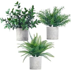 3 Pack Fake Potted Plants Artificial Plants for Shelf/Living Room/Wall/Home Decor in Kuwait