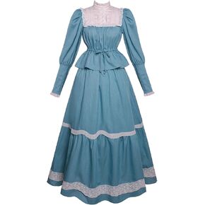 فستان إدواردي للنساء من القرن العشرين فستان فيكتوري بأكمام طويلة in Kuwait