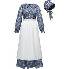 Pioneer Dress Women Prairie Colonial Costume Old Fashioned Amish Costume in Kuwait