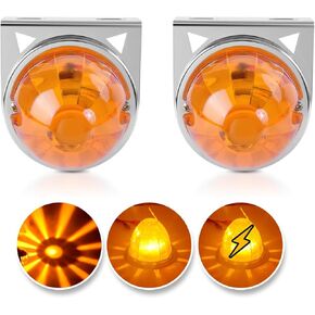 2PCS Dual Color LED Watermelon Lights with Bracket 90 Degree, Yellow Red 5W LED Side Marker Turn Signal Lights for Semi Trucks Trailers ATVs SUVs Pickups Motorcycles in Kuwait