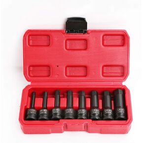 1/2" Drive Impact Socket Hex Bits | 8pc SAE Set Standard Long Air Allen Driver in Kuwait