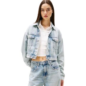 Tommy Jeans Women's Lightweight Trucker Cropped Jean Jacket in Kuwait
