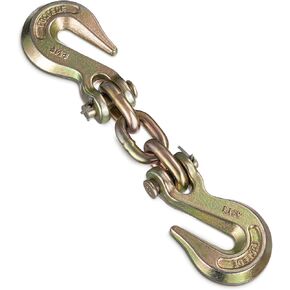 Pelopy 2 Pack Double Clevis Slip Hook 12, 000 Lbs Capacity Heavy Duty Alloy Steel for ATV/UTV/Truck Trailer Works with 5/16" or 3/8" Chain in Kuwait