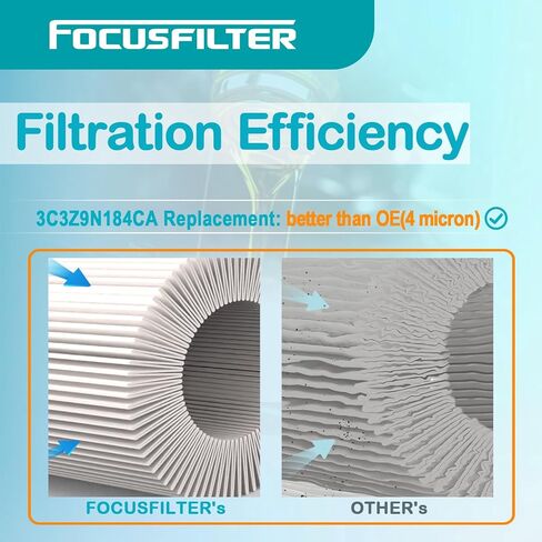 FOCUSFILTER FD4616 OEM Grade Fuel Filter, For 03-07 Ford 6.0L F250 F350 F450 F550 Super Duty, 03-05 Excursion, Upper Fuel Bowl Lower Lifter Pump Filter, Replaces 3C3Z9N184CB, 3C3Z9N184CA, FD4604 in Kuwait