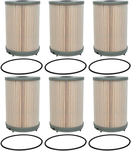6pcs K37-1004 Fuel Filter Element Fits For Paccar 2010-2014 Kenworth/Peterbilt Trucks Compatible with Cummins, EPA 2010 MX-13, EPA 2004 MX-13, and Euro 3 MX-13 Replace PFF61653 PF9928 FS36401 P557004 in Kuwait