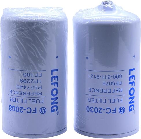طقم فلتر الوقود LEFONG قطعتين يحل محل FF3003 وFS1001 المتوافق مع مضخة أنظمة سلسلة Fass Titanium/Platinum، Duramax 6.6L 2001-2016 Chevy Silverado/GMC Sierra 2500HD 3500HD in Saudi Arabia