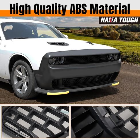 HAKA TOUGH Front Lower Bumper Grill for Dodge Challenger 2015-2022 Accessories, Air Intake Front Bumper Lower Grill fog light bezel Cover for 2015-2022 Dodge Challenger Accessories in Saudi Arabia