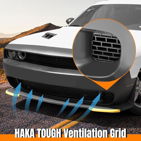 HAKA TOUGH Front Lower Bumper Grill for Dodge Challenger 2015-2022 Accessories, Air Intake Front Bumper Lower Grill fog light bezel Cover for 2015-2022 Dodge Challenger Accessories in Saudi Arabia