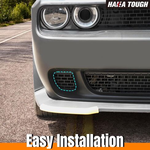 HAKA TOUGH Front Lower Bumper Grill for Dodge Challenger 2015-2022 Accessories, Air Intake Front Bumper Lower Grill fog light bezel Cover for 2015-2022 Dodge Challenger Accessories in Saudi Arabia
