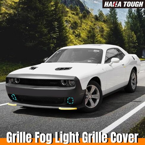 HAKA TOUGH Front Lower Bumper Grill for Dodge Challenger 2015-2022 Accessories, Air Intake Front Bumper Lower Grill fog light bezel Cover for 2015-2022 Dodge Challenger Accessories in Saudi Arabia