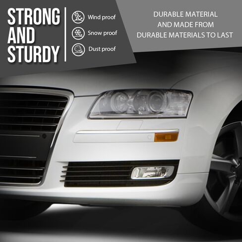 G-PLUS المصد الأمامي للضباب غطاء خفيف لليسار واليمين متوافق مع Audi A8 D3 2008 2009 2010، Fit Audi A8 Quattro D3 2008-2010 4E0807680B، 4E0807679B أسود لامع in Saudi Arabia