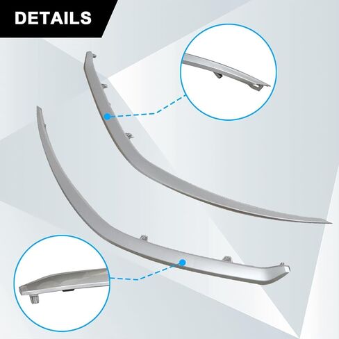 SecosAutoparts 2Pcs Front Bumper Grille Molding Trim Left & Right Side Compatible with Kia Forte 2022 2023 2024 Replace# 863A7-M7510, 863A8-M7510 in Saudi Arabia