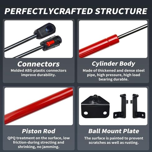 Hood Struts for Jeep Wrangler JL 2018-2025 & Gladiator JT 2020-2025 Premium Front Bonnet Lift Support Spring Kit 2-Piece Heavy Duty Hydraulic Prop Rod Replacement Easy Installation Upgrade in Kuwait