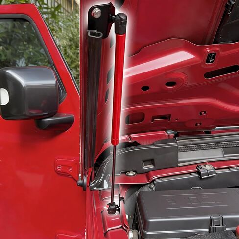 Hood Struts for Jeep Wrangler JL 2018-2025 & Gladiator JT 2020-2025 Premium Front Bonnet Lift Support Spring Kit 2-Piece Heavy Duty Hydraulic Prop Rod Replacement Easy Installation Upgrade in Kuwait