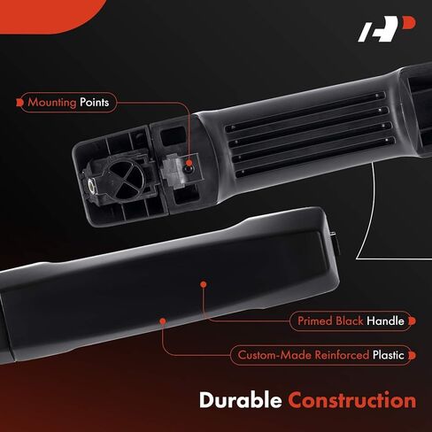A-Premium Rear Driver or Passenger Side Exterior Door Handle with Cap Compatible with Nissan Titan 2004-2015/2017-2018, Titan XD 2016-2018, Primed Black, Replace# 82646-8S510 in Saudi Arabia