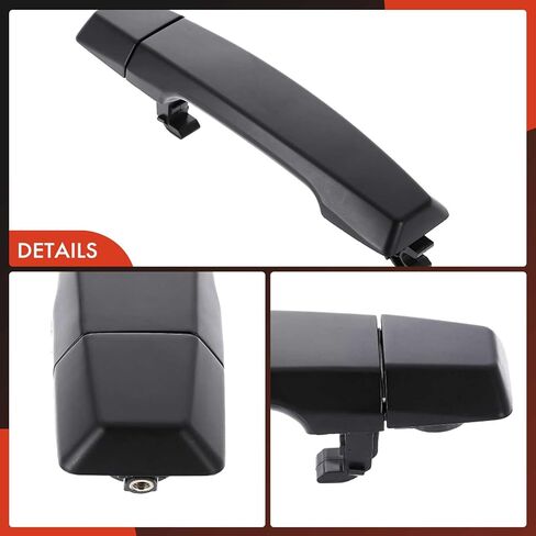 A-Premium Rear Driver or Passenger Side Exterior Door Handle with Cap Compatible with Nissan Titan 2004-2015/2017-2018, Titan XD 2016-2018, Primed Black, Replace# 82646-8S510 in Saudi Arabia
