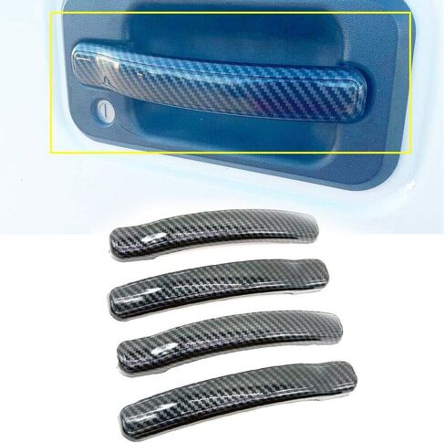 Carbon Fiber Print Style Side Door Handle Cover Overlay Compatible with 1999-2006 Silverado Sierra Tahoe Suburban Yukon Escalade in Kuwait