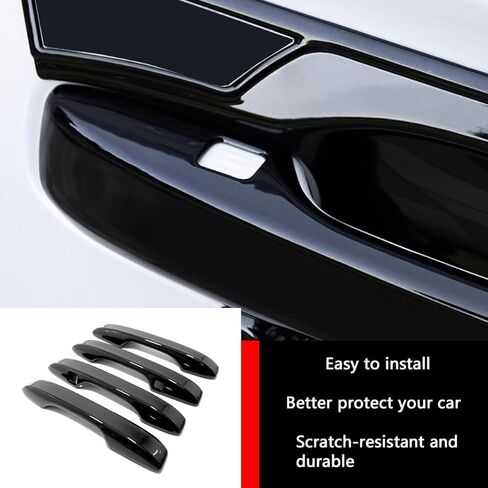 اكسسوارات السيارات صالح لهوندا CR-V CRV 2023 2024 2025 2026 غطاء مقبض الباب الكسوة مع الثقوب الذكية (أسود لامع) 4 قطعة ABS in Saudi Arabia