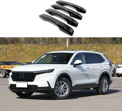 اكسسوارات السيارات صالح لهوندا CR-V CRV 2023 2024 2025 2026 غطاء مقبض الباب الكسوة مع الثقوب الذكية (أسود لامع) 4 قطعة ABS in Saudi Arabia