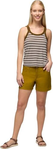 Prana Women's Stretch Zion Halle Short, Retro Olive, 6, Inseam: 5 in Saudi Arabia