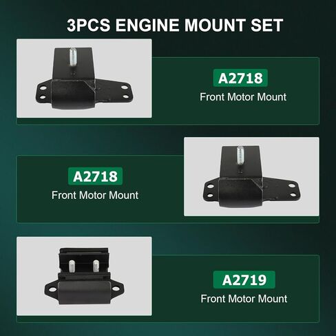 SCITOO Front Engine Motor and Rear Transmission Mount Set for Nissan D21 1986-1994, A2718 A2719 in Saudi Arabia