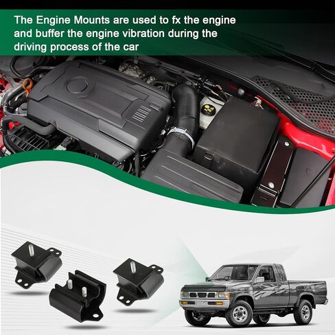 SCITOO Front Engine Motor and Rear Transmission Mount Set for Nissan D21 1986-1994, A2718 A2719 in Saudi Arabia