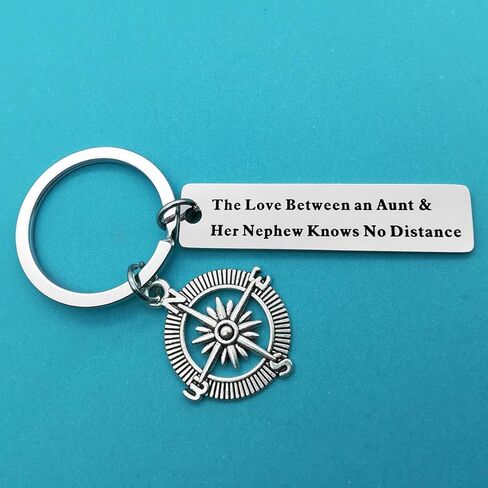 Aunt and Nephew Gifts Keychain The Love Between an Aunt and Her Nephew Knows No Distance Keychain Mothers Day Gifts Christmas Birthday Gifts for Aunt or Nephew in Saudi Arabia